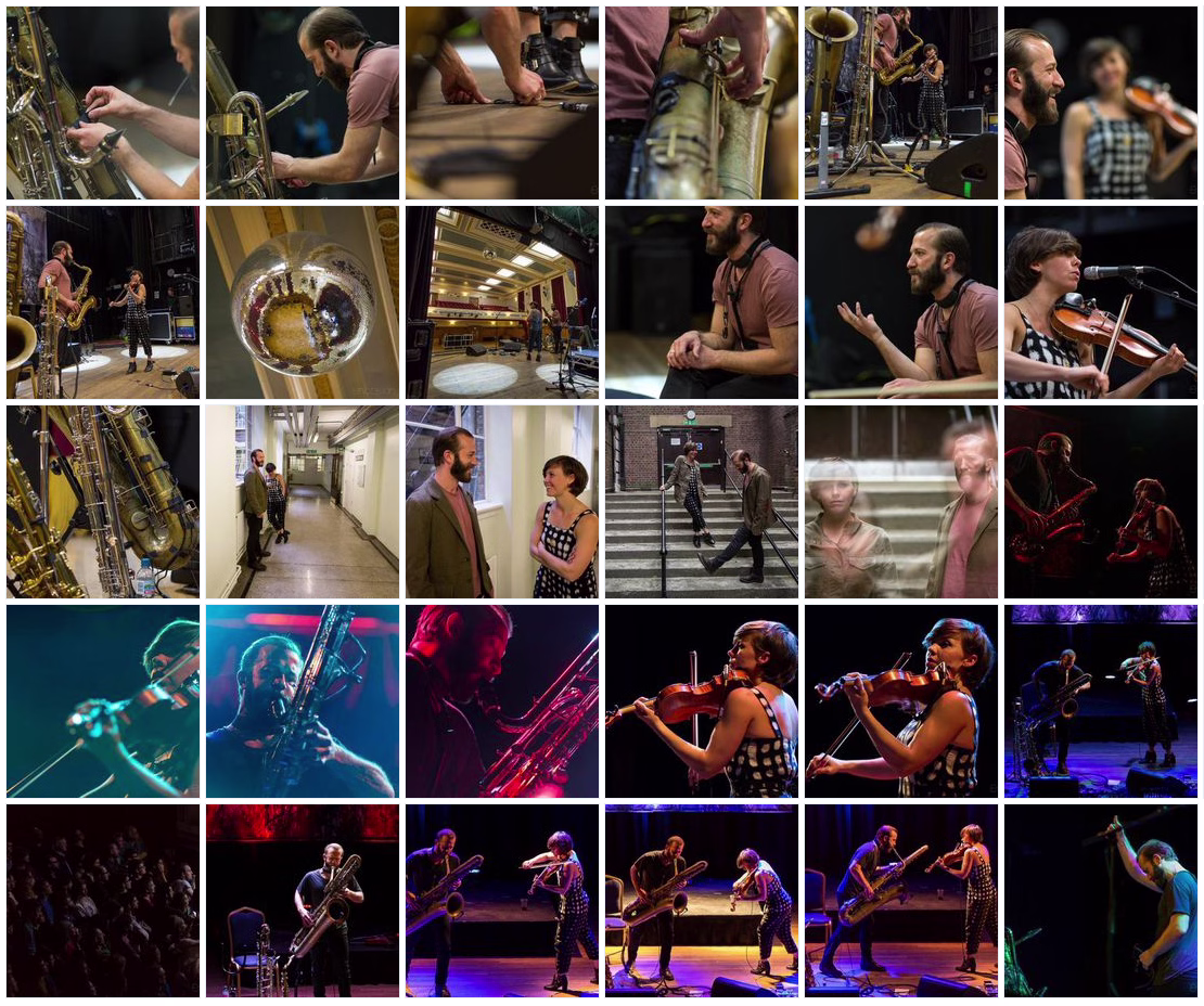Colin Stetson and Sarah Neufeld shortly before they literally blew London away…